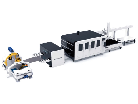 自動卷料送料激光落料線及切割系統