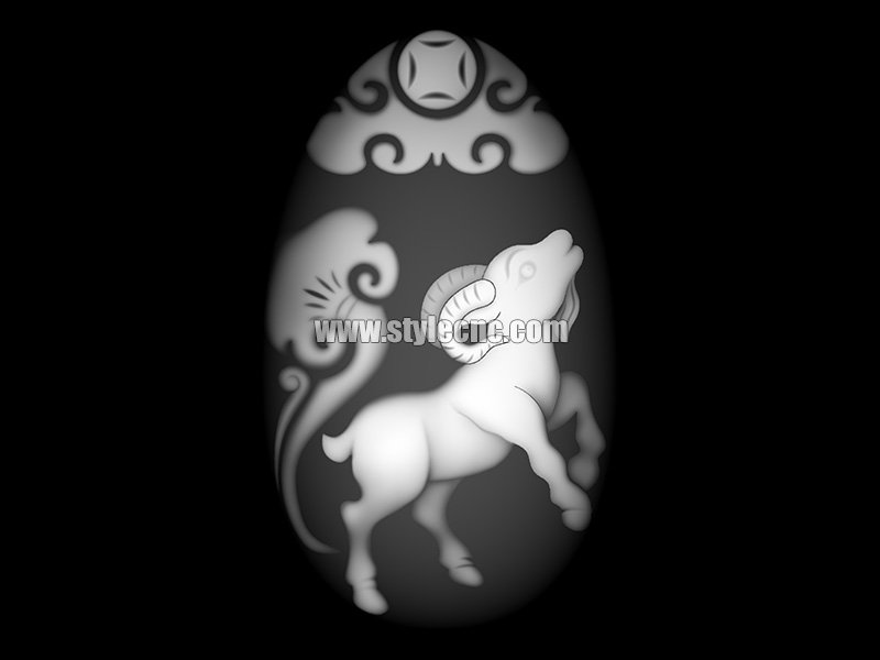 山羊優(yōu)雅的灰度圖像