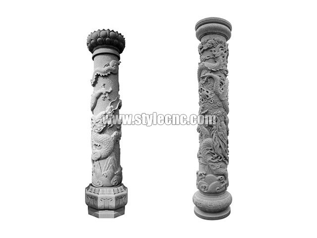 多頭3D數(shù)控stone carving machine for marble columns