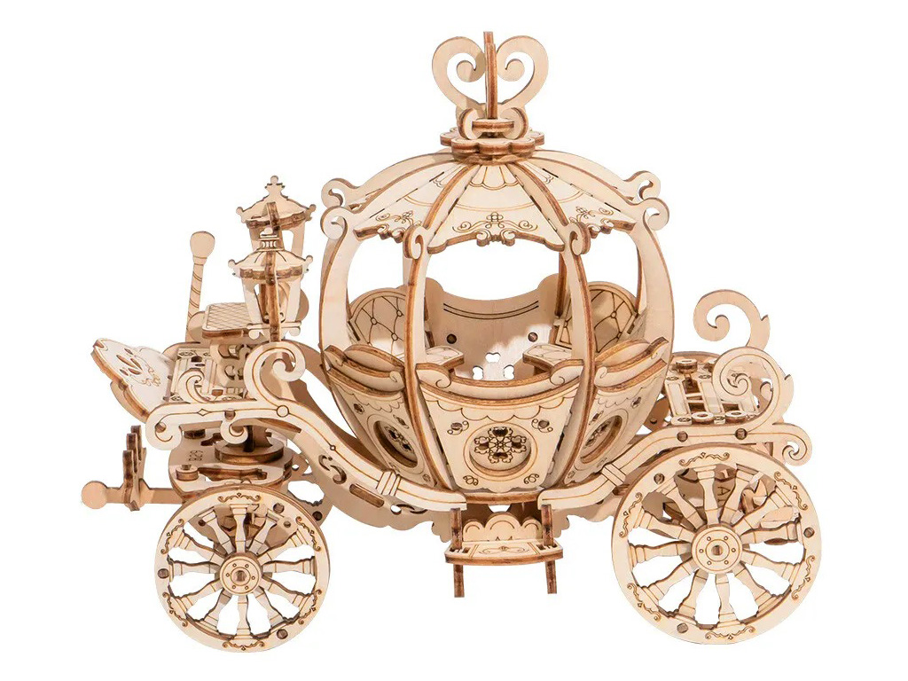 激光切割個(gè)性化3D木制馬車(chē)