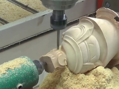 旋轉軸3D數控木工雕刻機