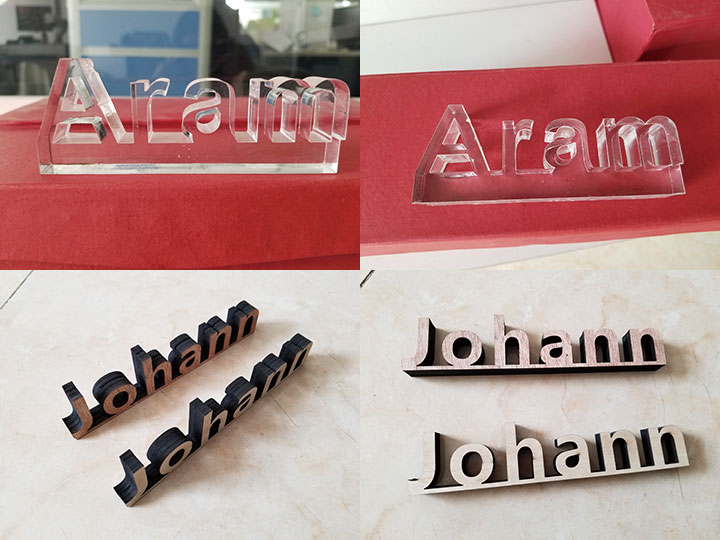 CO2 激光切割亞克力和木材項目