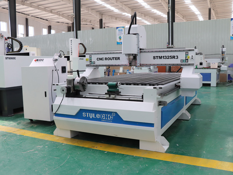 STM1325-R3 帶第四軸旋轉(zhuǎn)工作臺(tái)的數(shù)控木工雕刻機(jī)