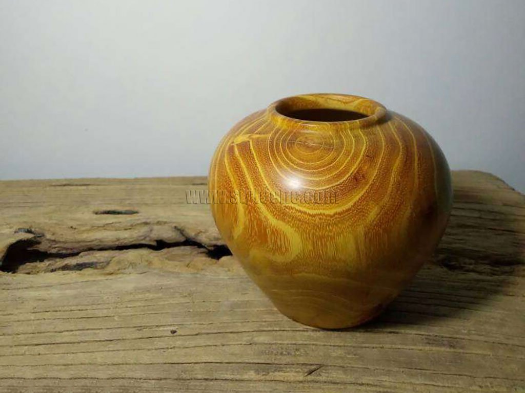 數控木工車床加工柘木罐項目