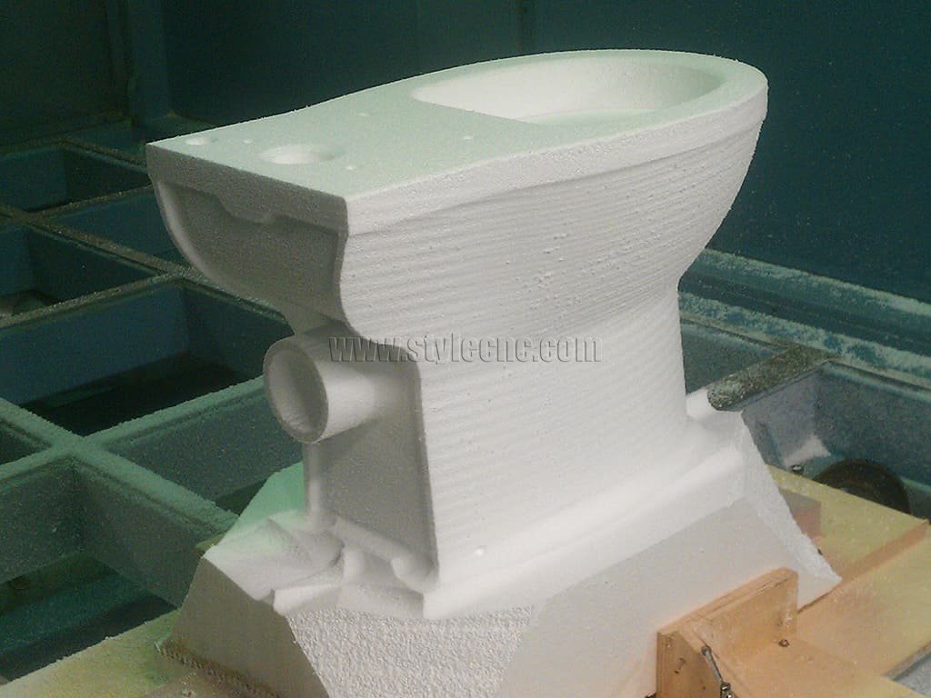 五軸數(shù)控加工 3D 馬桶原型的 EPS 模型
