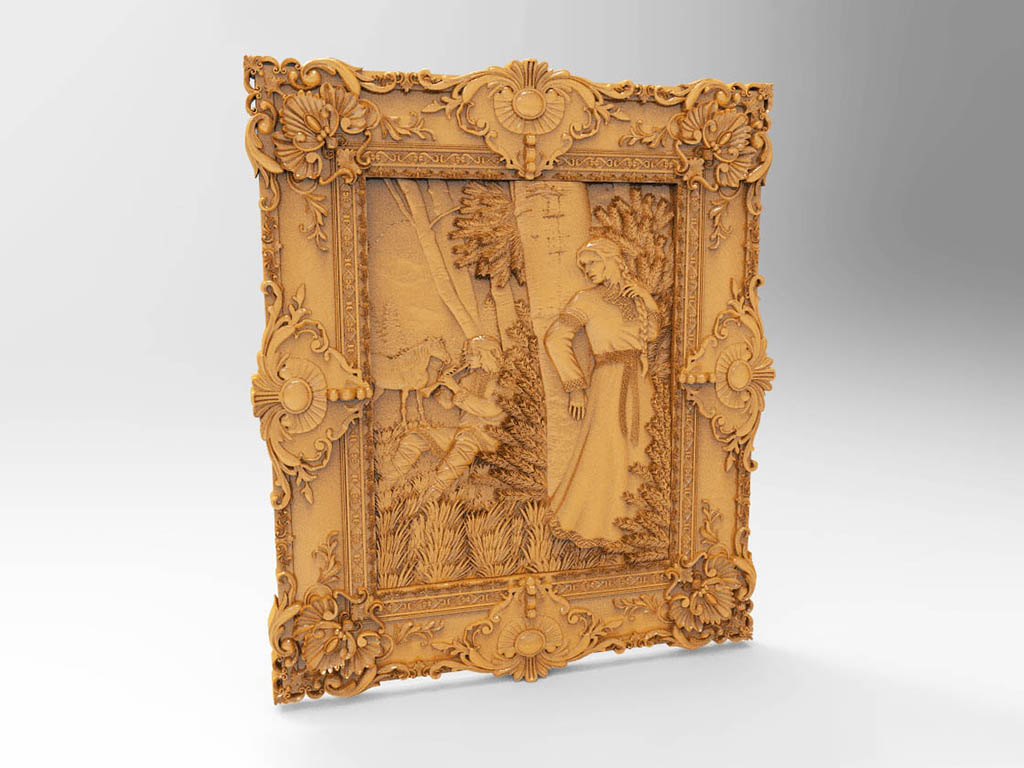 木工數(shù)控雕刻機 3D 救濟模型 STL 檔