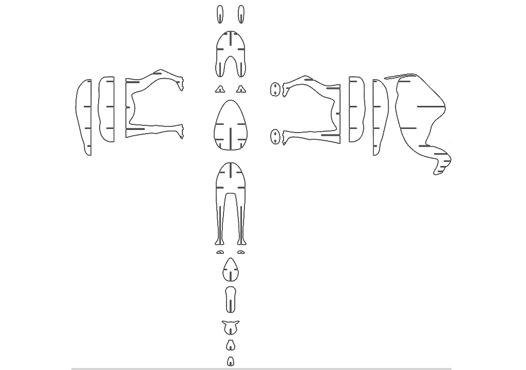 用于 Camel Display Storage 的嵌套數控雕刻機 PLT 文件