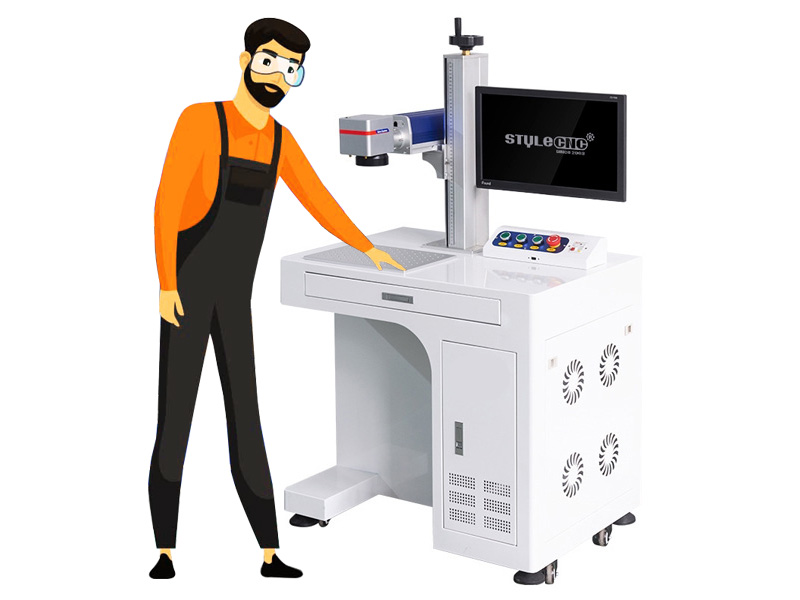 適用于金屬和聚合物塑料的臺式光纖激光雕刻機