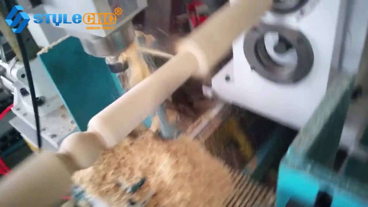 數控木工車床車削樓梯柱項目